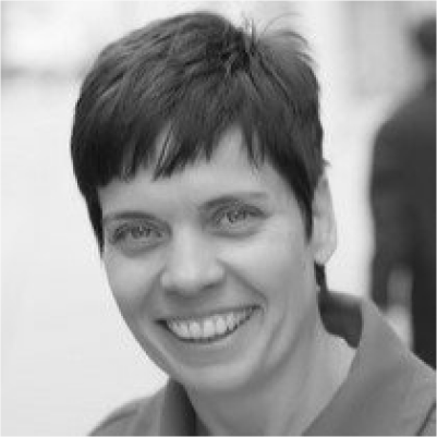 Barbara Schmitz's headshot, grayscale