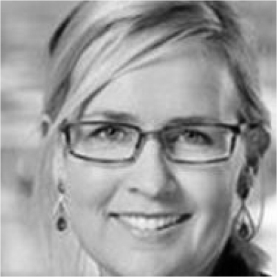 Camila Bond's headshot, grayscale