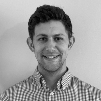 Chris Horan's headshot, grayscale