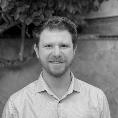 Fabrizio Venturelli's headshot, grayscale