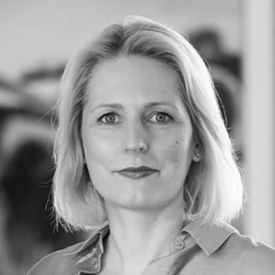 Helene Hostrup Nielson's headshot, grayscale