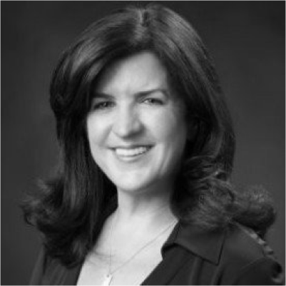 Hilary Lane's headshot, grayscale