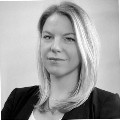 Laurence Audrey Vincent's headshot, grayscale