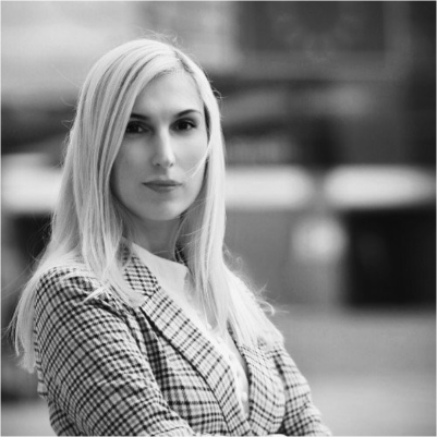 Natalija Bitiukova's headshot, grayscale