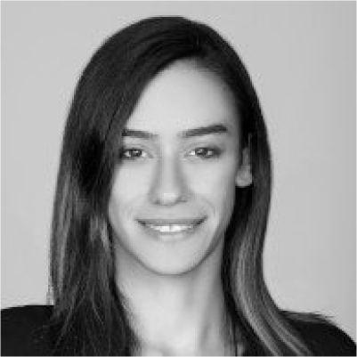 Susen Aklan's headshot, grayscale